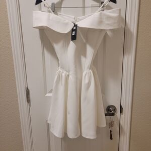 Elegant White Off-Shoulder Dress